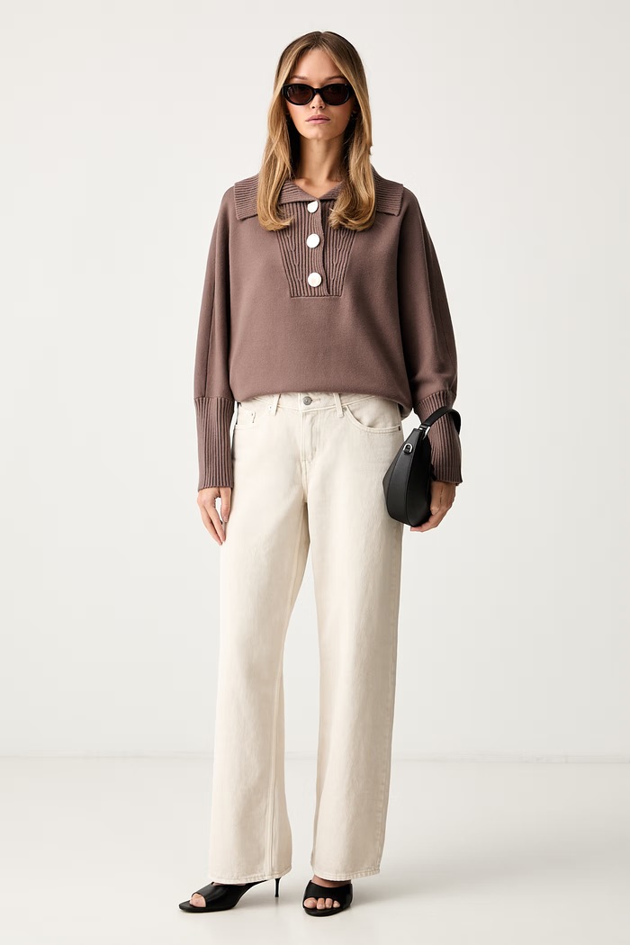 Joseph Ribkoff sweter damski z wiskozą 263938 brązowy AW26