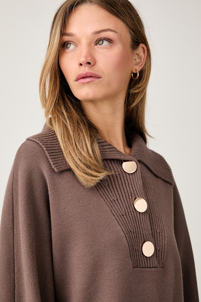 Joseph Ribkoff sweter damski z wiskozą brązowy 263938