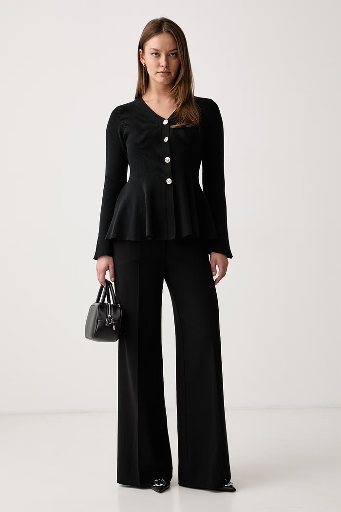 Joseph Ribkoff Kardigan damski z bawełną 263968 czarny AW26