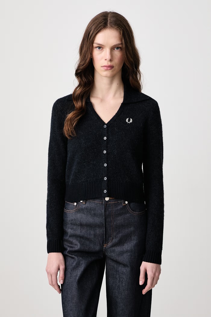 Fred Perry Kardigan damski z wełną granatowy K3166.608