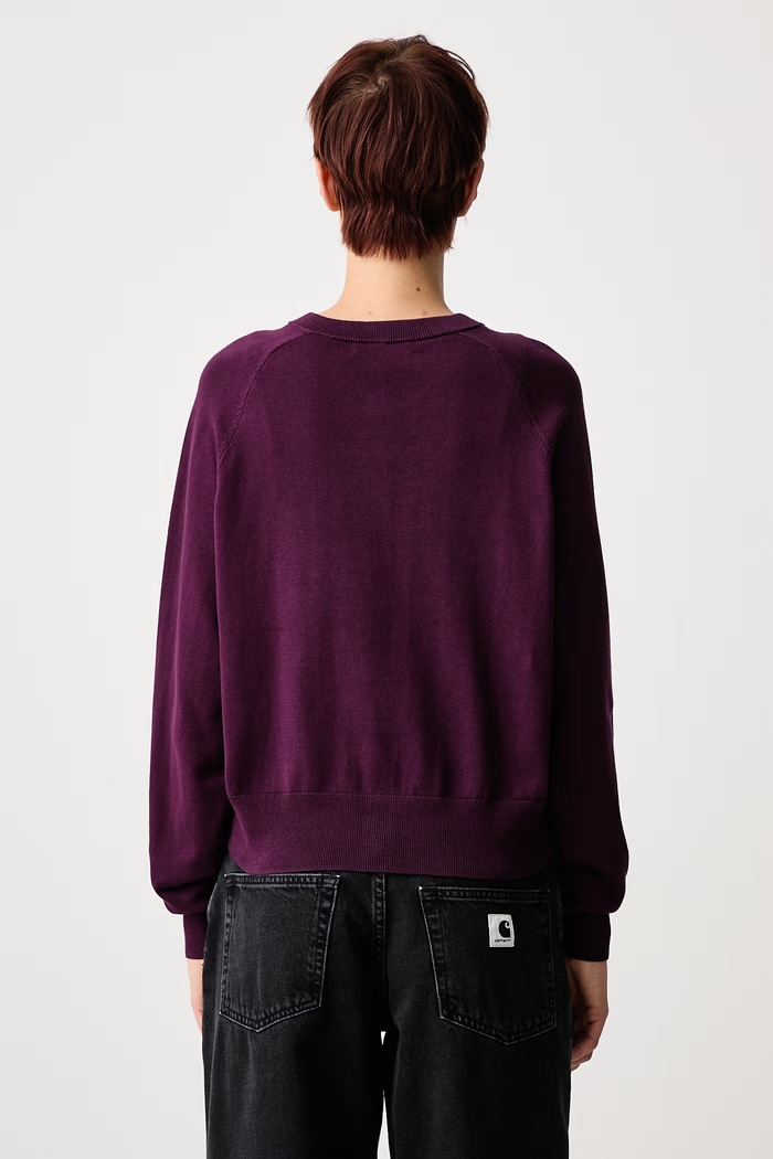 Odzież Fred Perry Kardigan damski bawełniany K3141.37C fioletowy