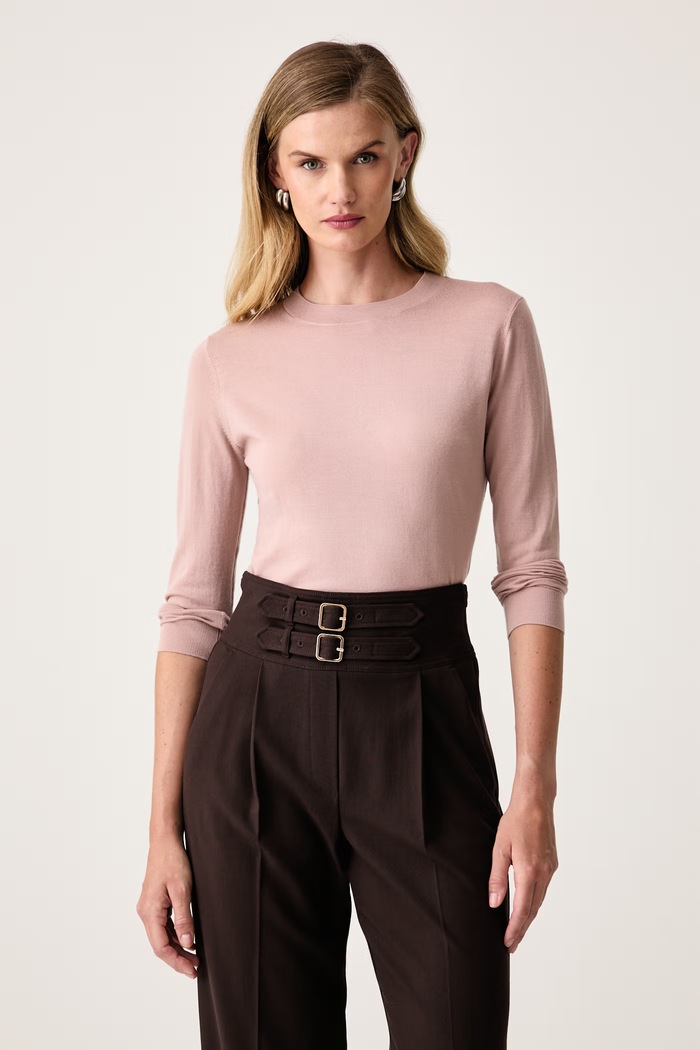 MM by Max Mara sweter damski wełniany MMLTEMPO różowy 2626366027600