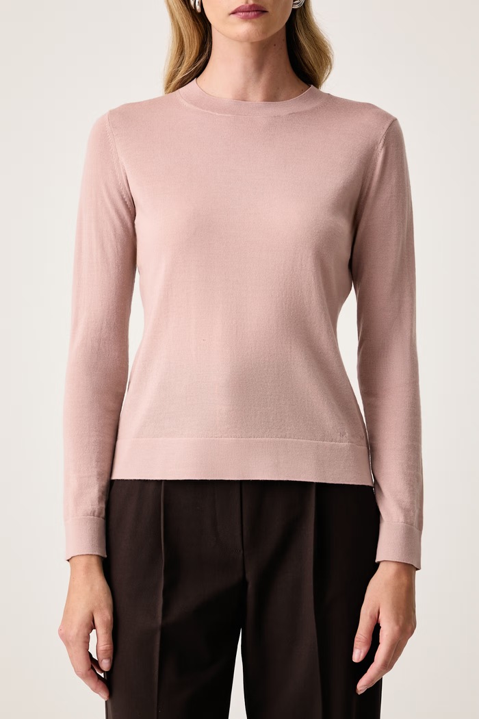 MM by Max Mara sweter damski wełniany MMLTEMPO różowy 2626366027600
