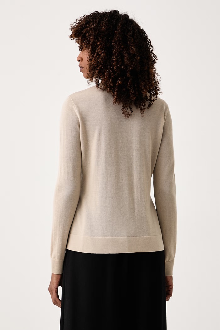 Odzież MM by Max Mara sweter damski wełniany MMLTEMPO 2626366027600 beżowy