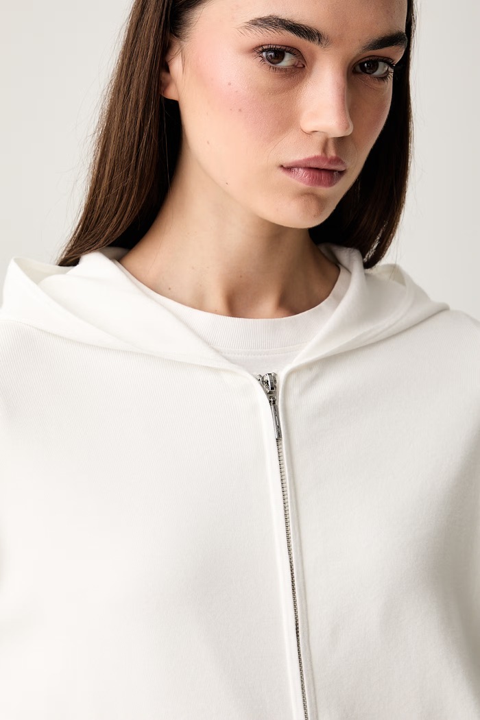 MM by Max Mara sweter rozpinany damski z wiskozą MMLGINNASTA biały 2626346047600
