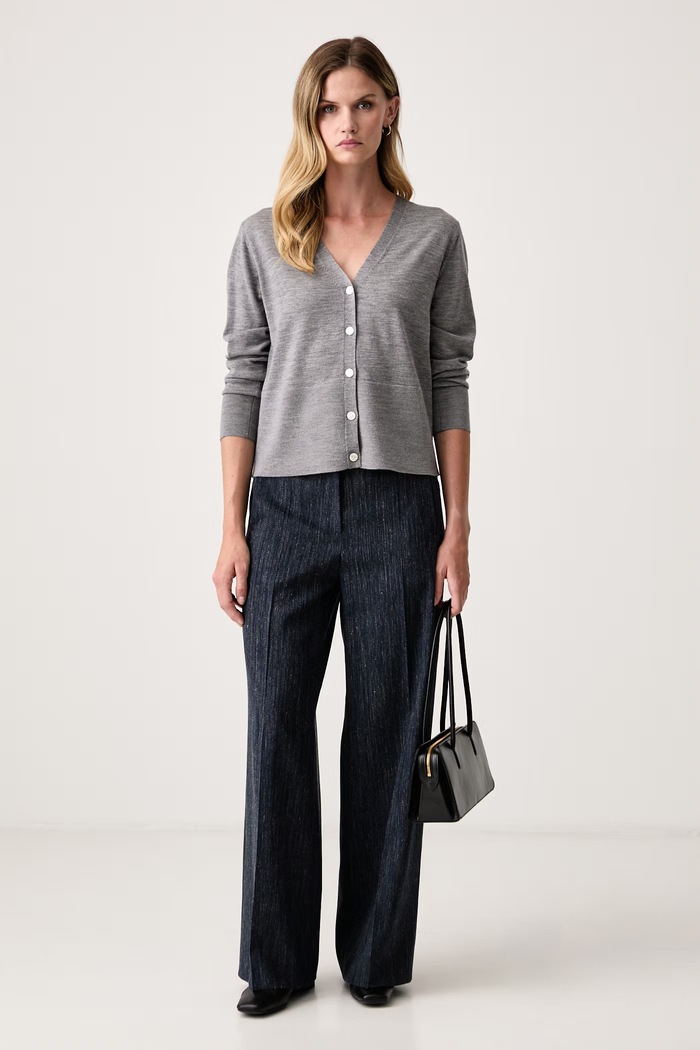MM by Max Mara Kardigan damski wełniany MMLCANDITI 2626346037600 szary AW26