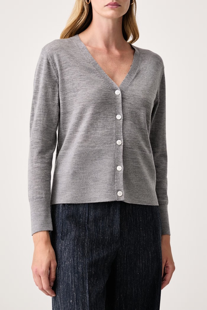 Kardigan damski wełniany MMLCANDITI MM by Max Mara 2626346037600 szary