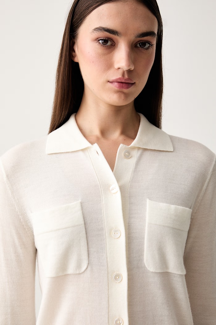 MM by Max Mara kardigan damski wełniany MMLDETTO beżowy 2626346027600