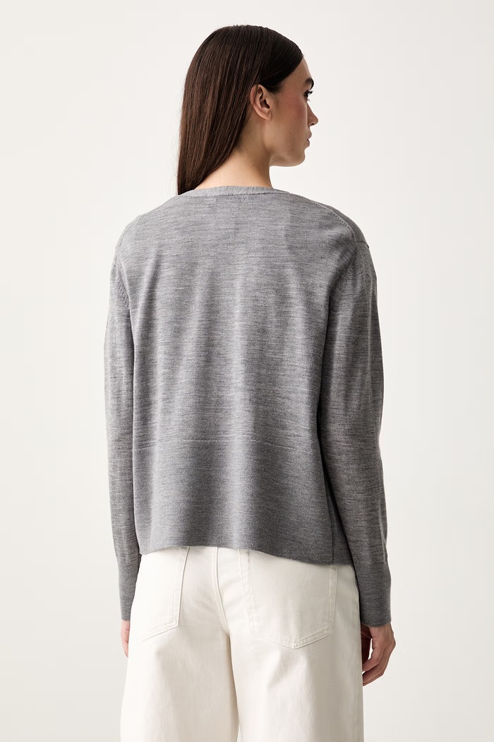 Odzież MM by Max Mara sweter rozpinany damski wełniany MMLSNACK 2626346017600 szary