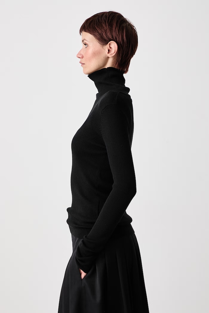 Turtleneck Women's merino wool Our Legacy W4263SB black