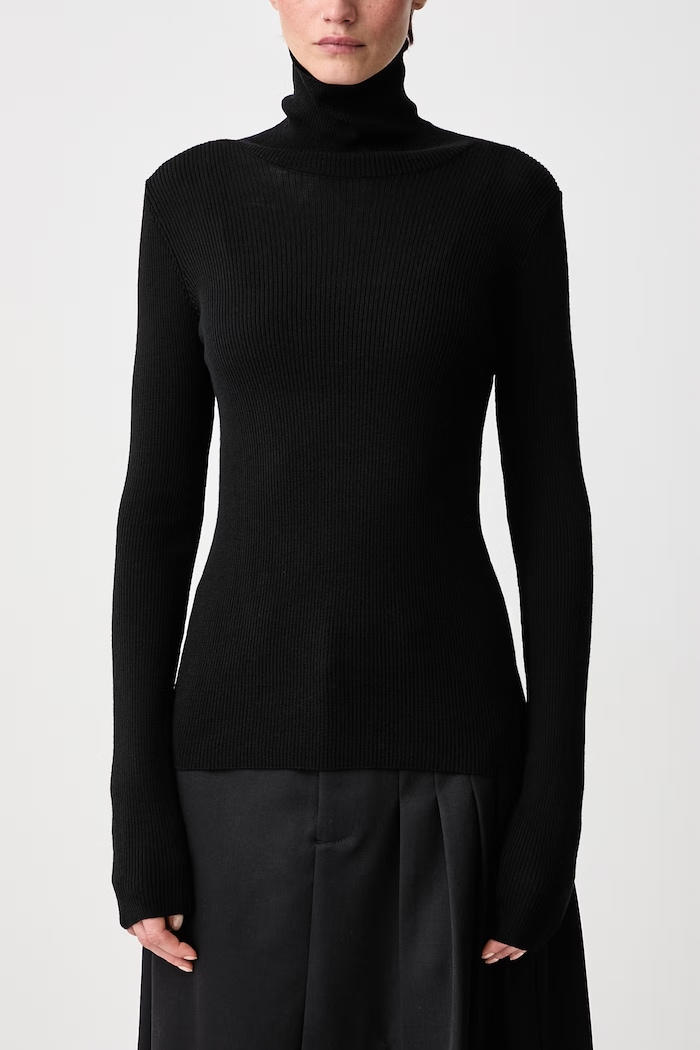 Turtleneck Women's merino wool Our Legacy black W4263SB