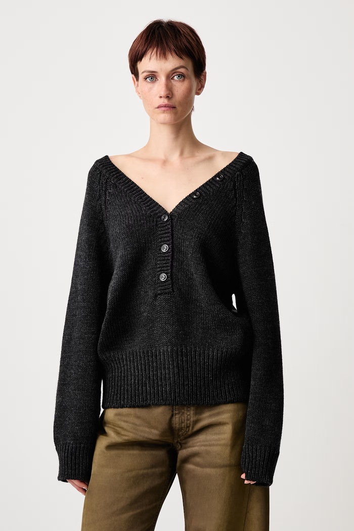 Our Legacy Sweter wełniany damski czarny W4263CC
