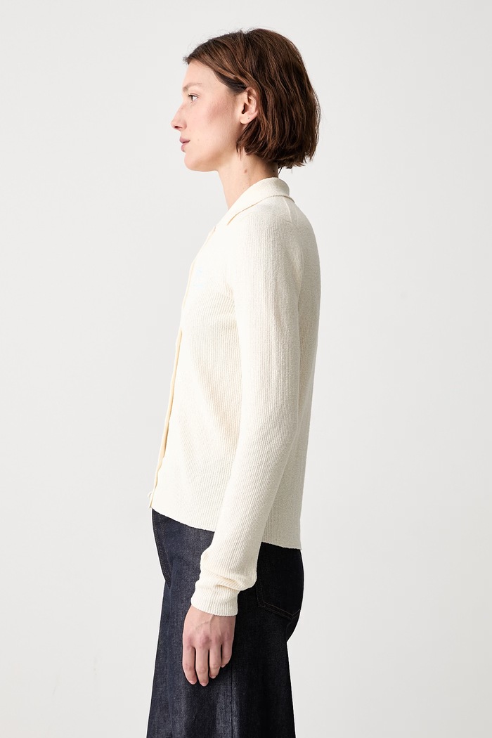 Kenzo kardigan z bawełną damski FG62CA7543EL beżowy AW26