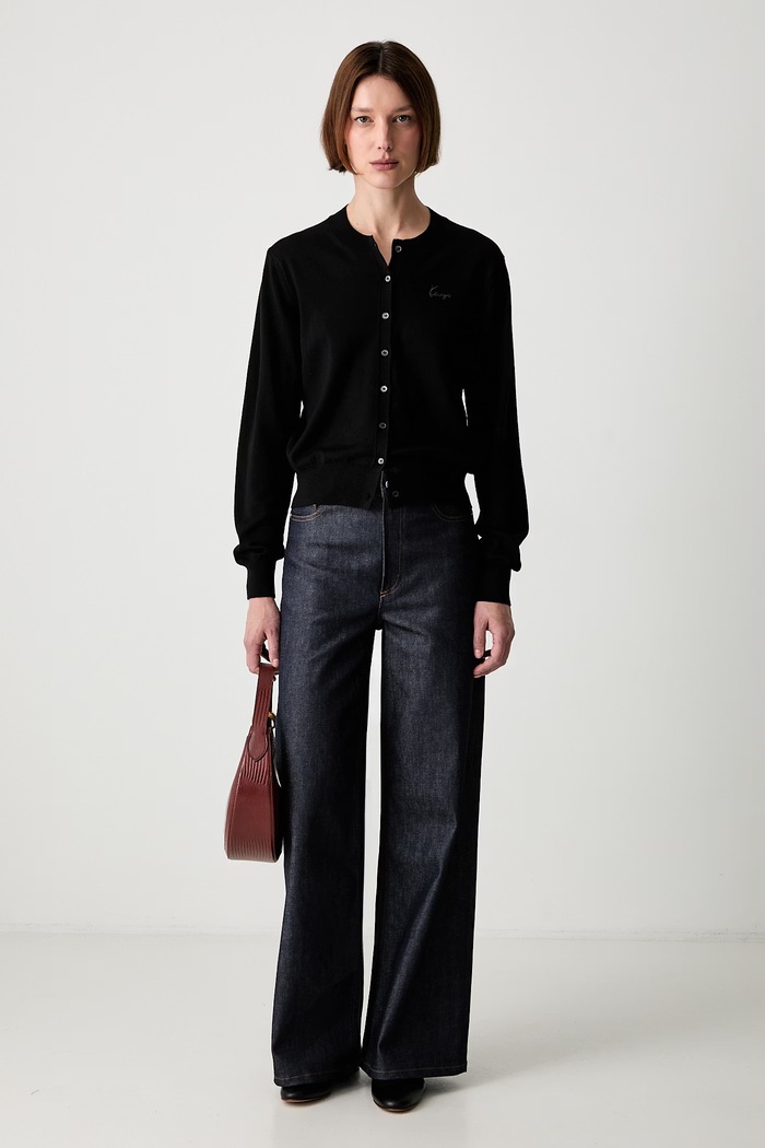 Kenzo kardigan wełniany damski FG62CA7633LB