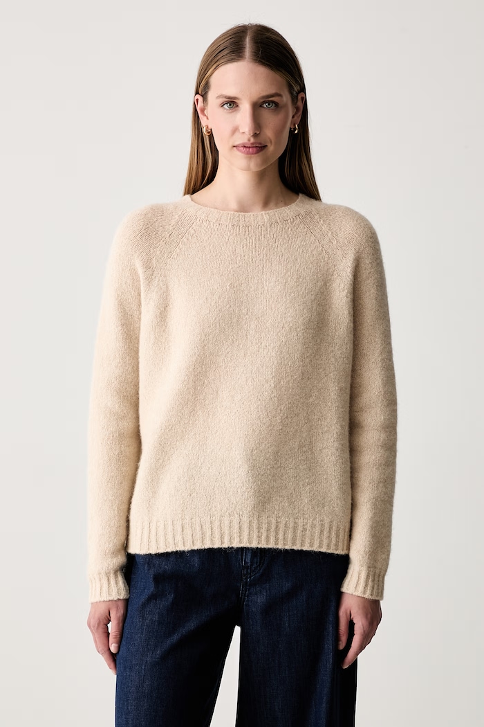 Weekend Max Mara sweter damski z dodatkiem wełny WKDGHIACCI beżowy 2625366211600