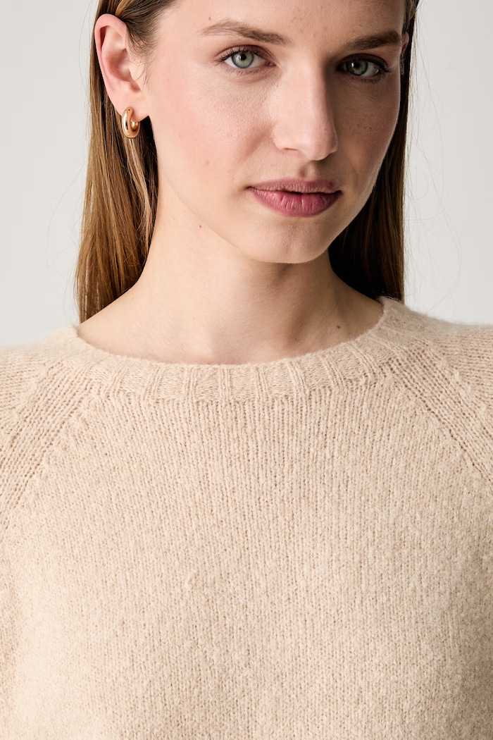Weekend Max Mara sweter damski z dodatkiem wełny WKDGHIACCI beżowy 2625366211600