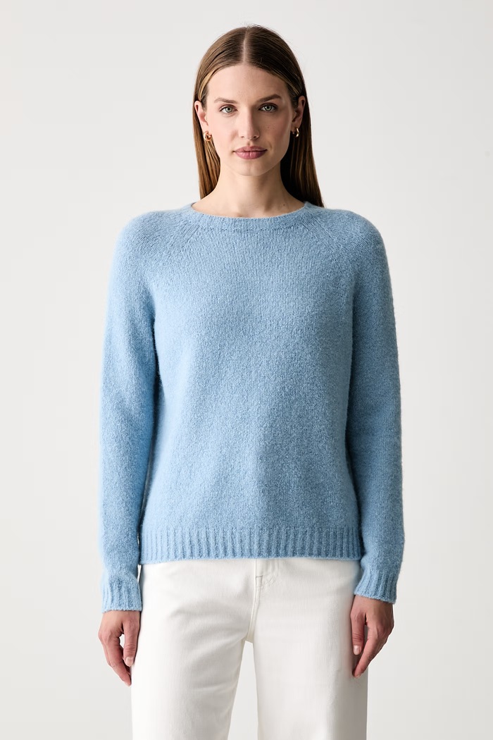 Weekend Max Mara sweter damski z dodatkiem wełny WKDGHIACCI niebieski 2625366211600