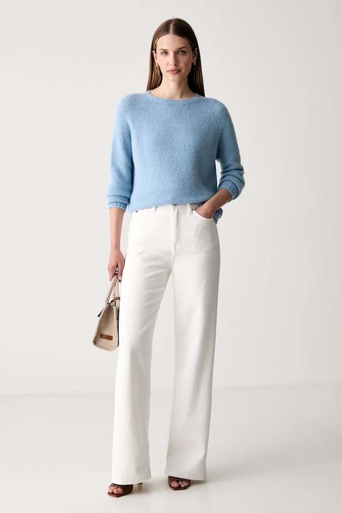 Weekend Max Mara sweter damski z dodatkiem wełny WKDGHIACCI 2625366211600 niebieski AW26