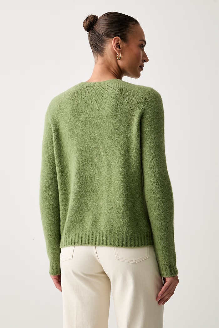 Odzież Weekend Max Mara sweter damski z dodatkiem wełny WKDGHIACCI 2625366211600 zielony
