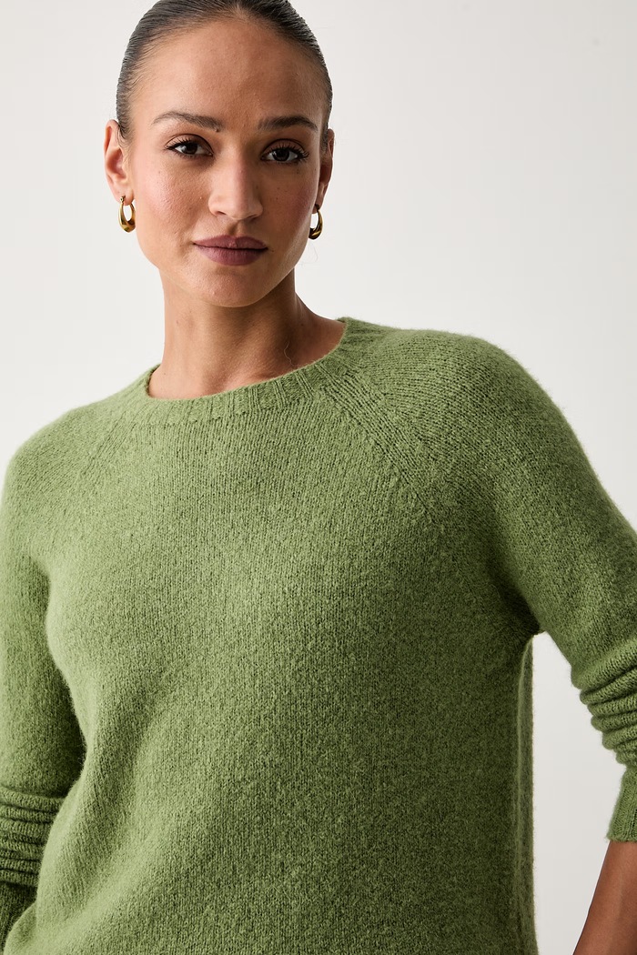 Weekend Max Mara sweter damski z dodatkiem wełny WKDGHIACCI zielony 2625366211600