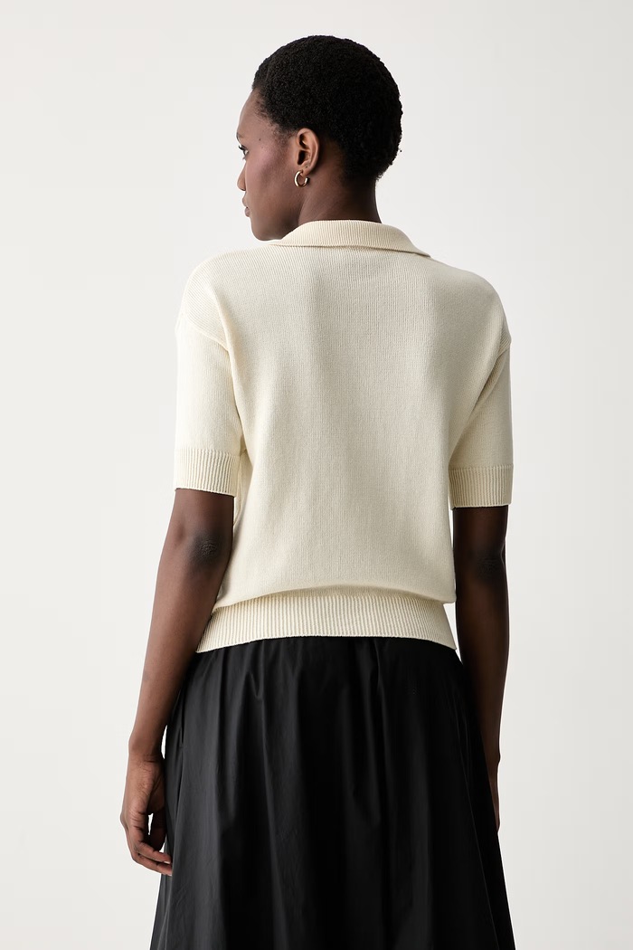 Odzież Weekend Max Mara polo damskie bawełniane WKDALBERO 2625366151600 beżowy