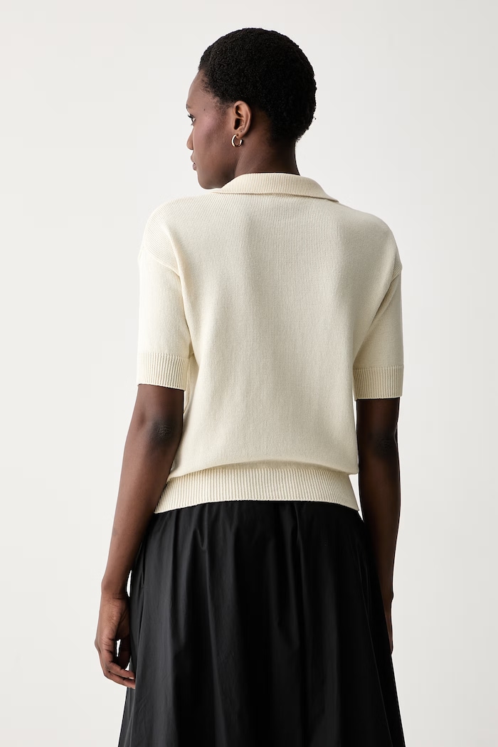 Odzież Weekend Max Mara polo damskie bawełniane WKDALBERO 2625366151600 beżowy