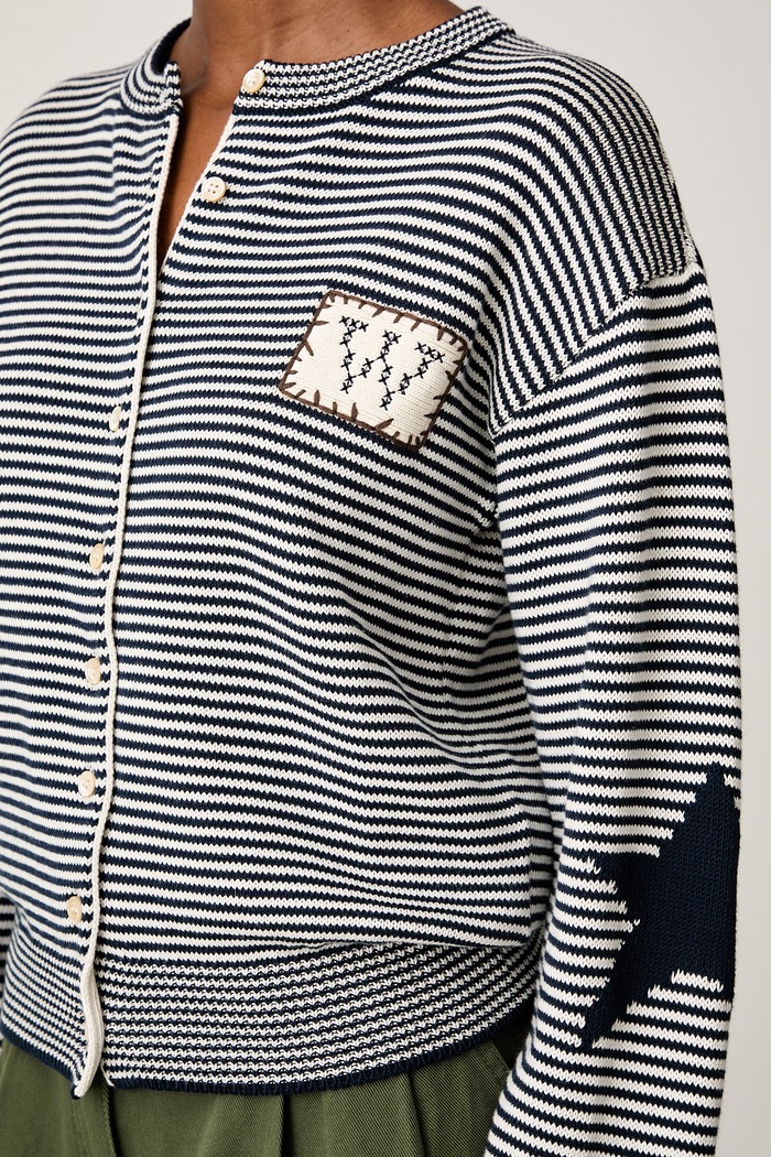 Weekend Max Mara kardigan damski z bawełną WKDTEIERA 2625346041600 granatowy