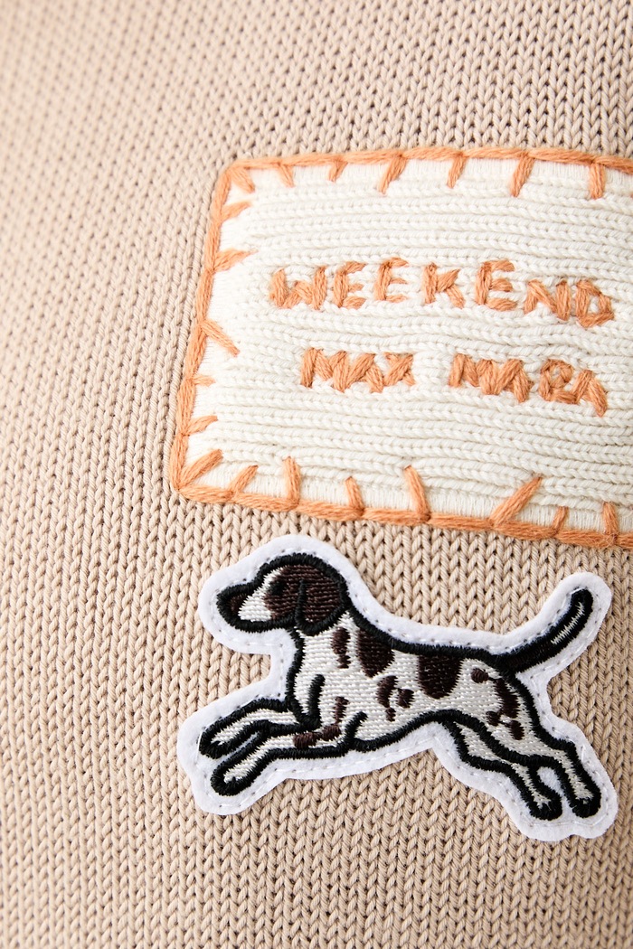 Weekend Max Mara kardigan damski z bawełną WKDTEIERA 2625346041600 beżowy