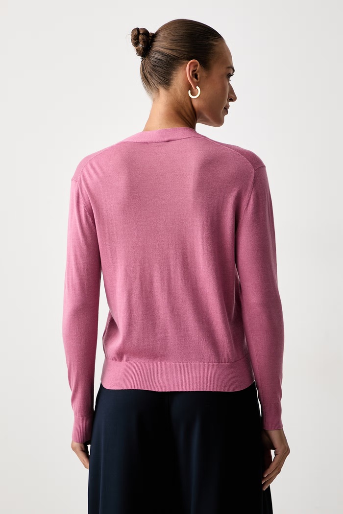 Odzież Weekend Max Mara kardigan damski z wełną WKDTORRE 2625346031600 różowy