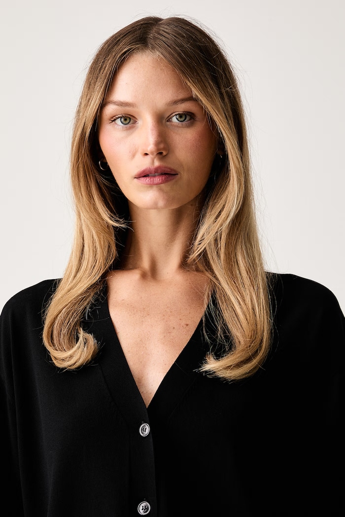 Weekend Max Mara kardigan damski z wiskozą WKDBOARIO czarny 2625346021600