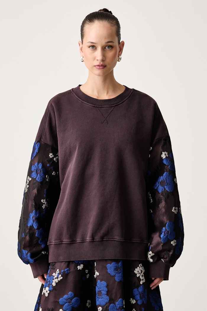 Essentiel Antwerp Bluza damska z bawełną Kueer fioletowy Kueer.K2WN