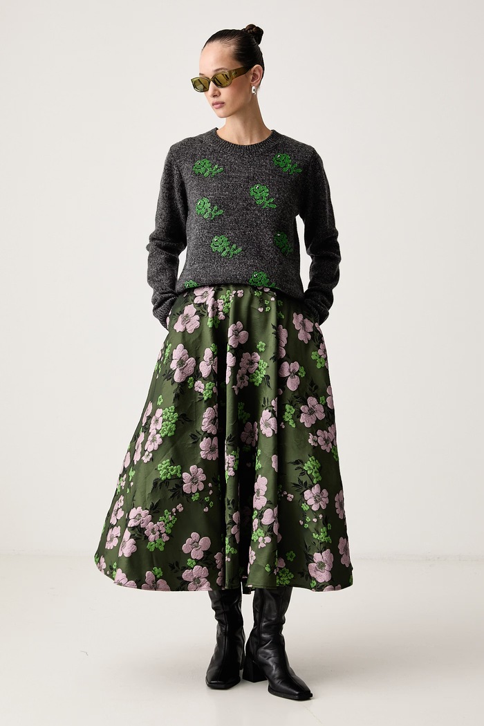 Essentiel Antwerp Sweter damski wełniany Korine Korine.K1ST szary AW26