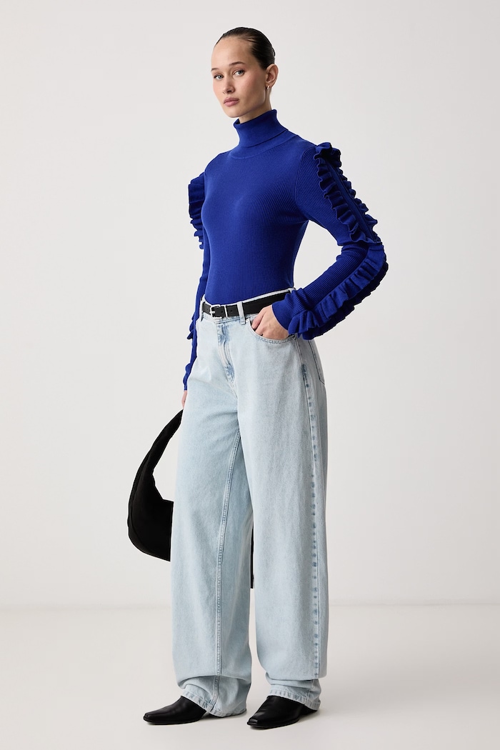 Essentiel Antwerp Golf damski z wełną Kitty Kitty.K1II niebieski AW26