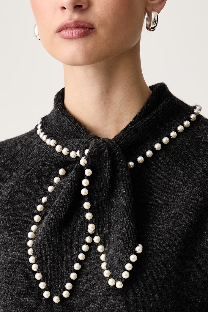 Sweter damski wełniany Kasa Essentiel Antwerp Kasa.K2ST szary