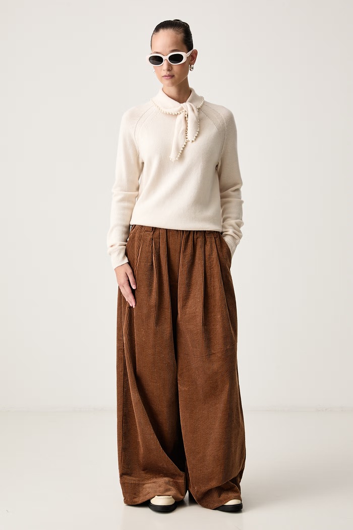 Essentiel Antwerp Sweter damski wełniany Kasa Kasa.K1OW beżowy AW26