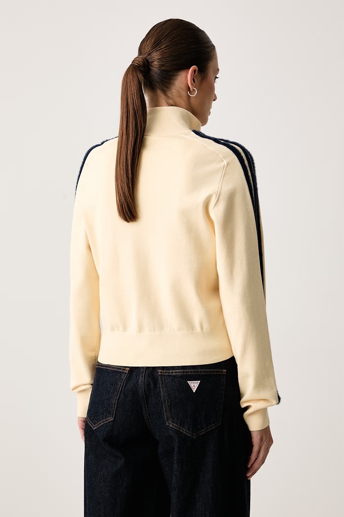 Abbigliamento adidas Originals Cardigan da donna con viscosa Knitted Firebird KS6797 giallo