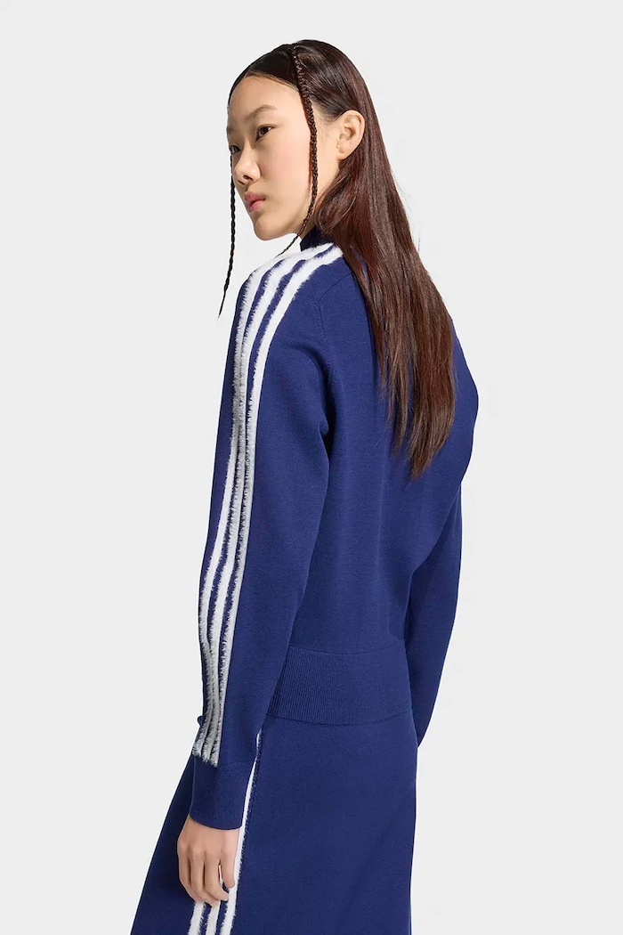adidas Originals Cardigan elegante da donna Knitted Firebird KW2588 blu navy AW26