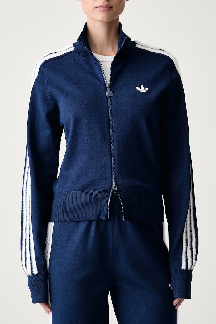 Kardigán dámsky Knitted Firebird adidas Originals KW2588 tmavomodrá