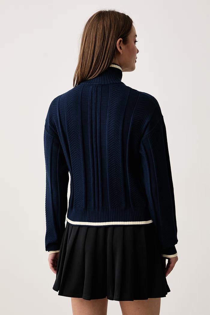 Odzież adidas Originals Kardigan damski Cable Knit Firebird KT1864 niebieski