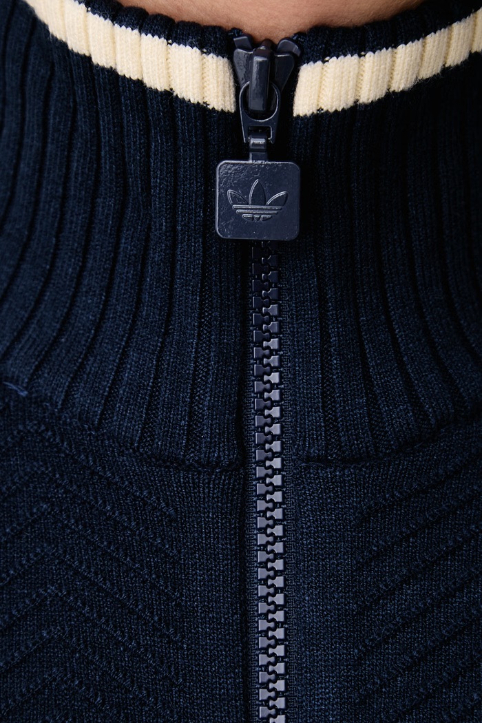 Kardigan damski Cable Knit Firebird adidas Originals niebieski KT1864