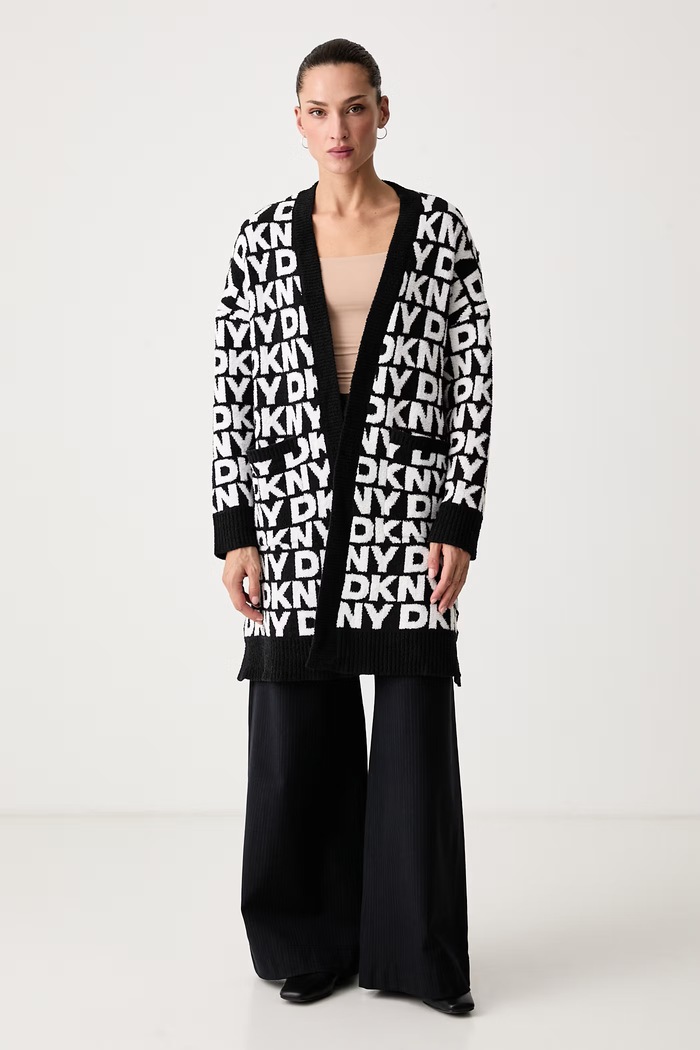 DKNY Kardigan damski czarny YI00144