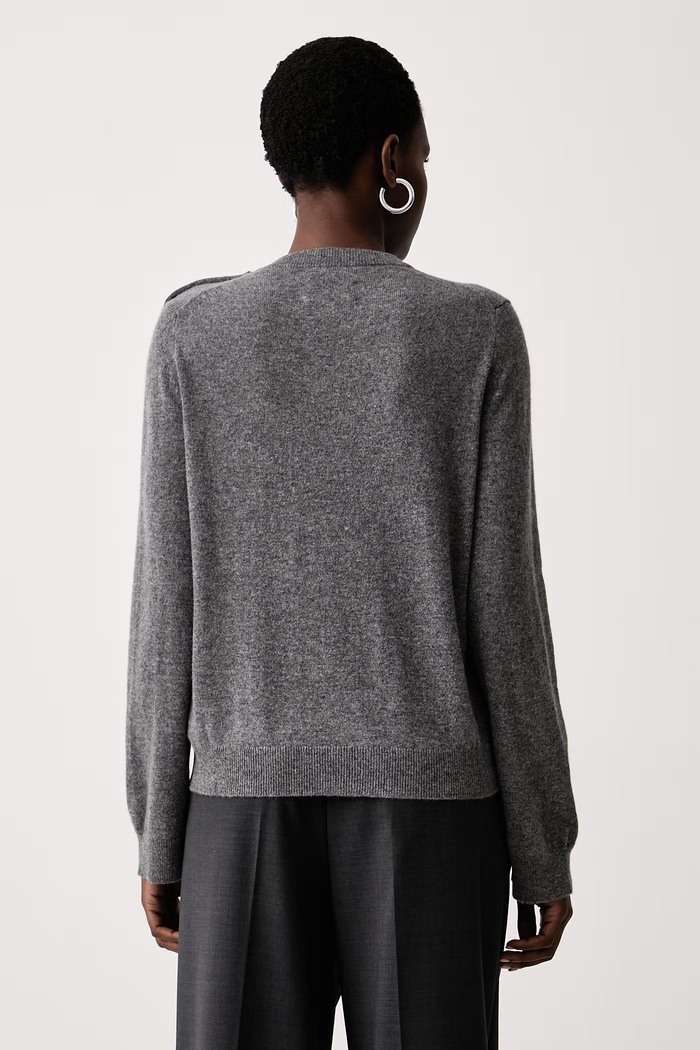 Odzież Zadig&Voltaire Sweter damski kaszmirowy CARA KWSW03037 szary