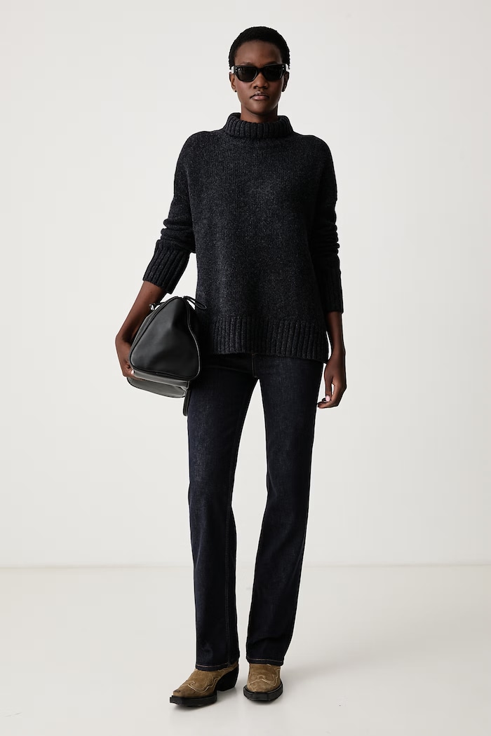Zadig&Voltaire Rolák dámsky vlnený s prímesou kašmíru BLEEZA KWSW03007 čierna AW26