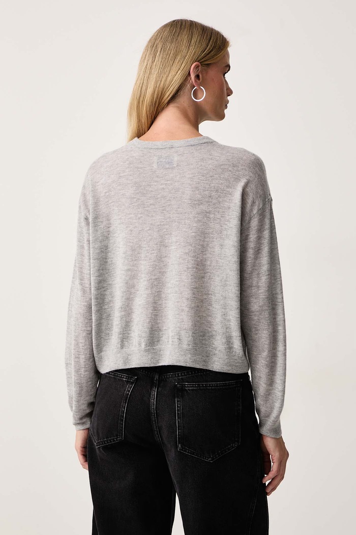 Odzież Zadig&Voltaire Sweter damski kaszmirowy SWAPY KWSW03019 szary