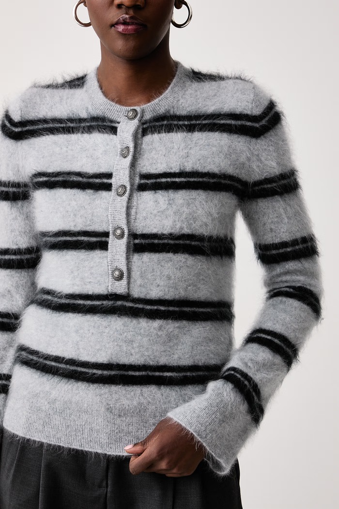 Sweter damski kaszmirowy MANDALA Zadig&Voltaire KWSW03015 szary