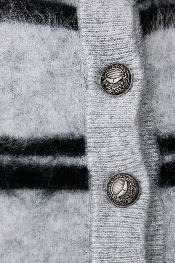 Sweter damski kaszmirowy MANDALA Zadig&Voltaire szary KWSW03015