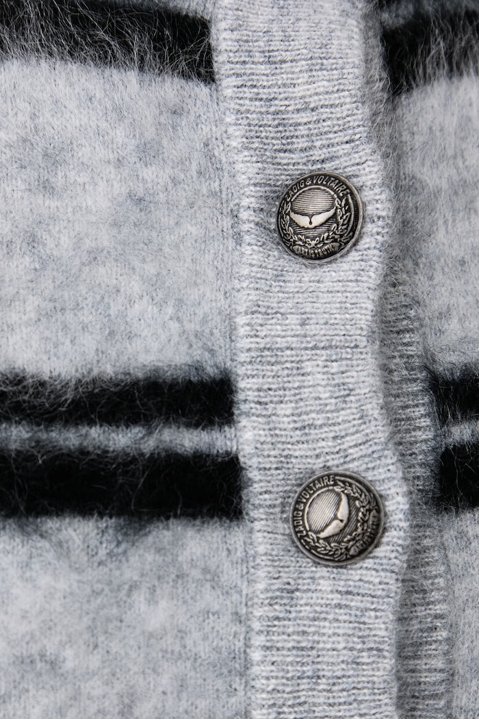 Sweter damski kaszmirowy MANDALA Zadig&Voltaire szary KWSW03015