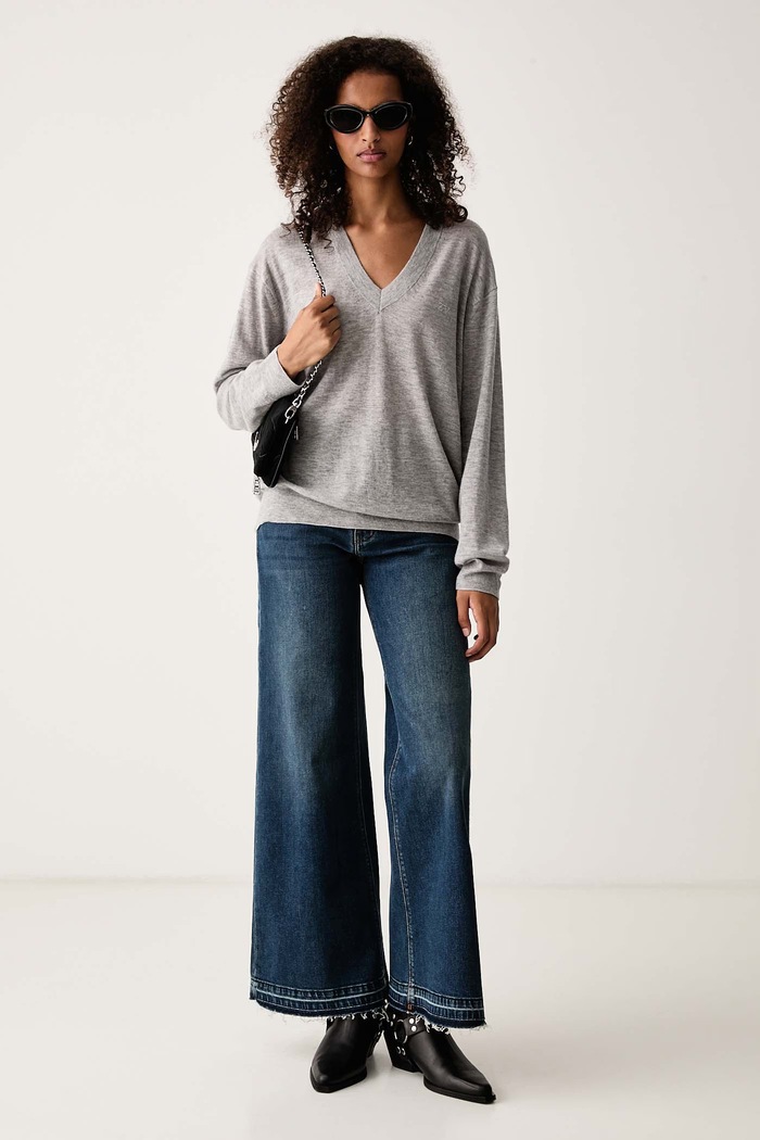 Zadig&Voltaire Pulover za žene od kašmira SWYNY KWSW02973 siva AW26