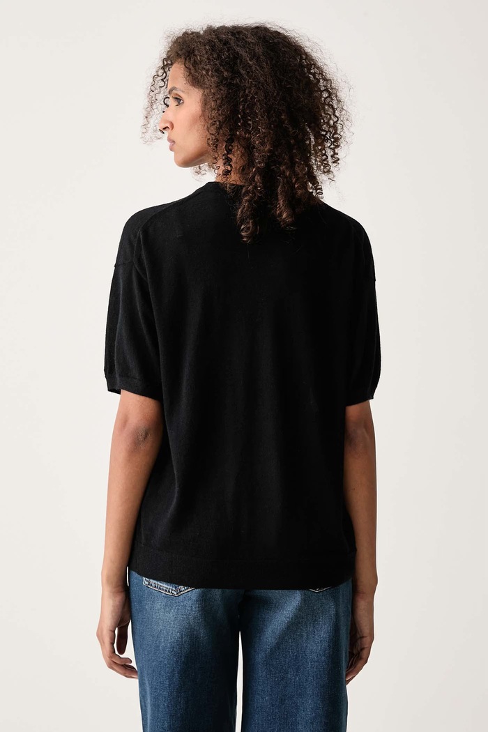 Дрехи Zadig&Voltaire Тениска тип пуловер дамска от кашмир IDAZ KWSW02974 черен