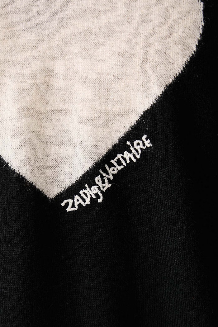 Тениска тип пуловер дамска от кашмир IDAZ Zadig&Voltaire черен KWSW02974